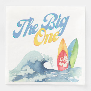 First Birthday Surf Party Napkins Servet