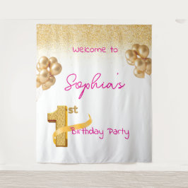 First Birthday Tapestry Wandkleed