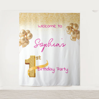 First Birthday Tapestry Wandkleed