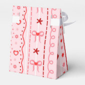 First Birthday valentine baby birthday party Bedankdoosjes (Achterkant)