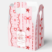 First Birthday valentine baby birthday party Bedankdoosjes (Geopend)