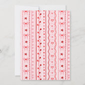 First Birthday valentine baby birthday party Kaart (Achterkant)