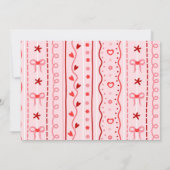 First Birthday valentine baby birthday party Kaart (Achterkant)