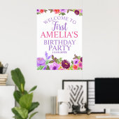 First Birthday Welcome Foam Boards Poster (Thuiskantoor)