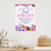 First Birthday Welcome Foam Boards Poster (Keuken)