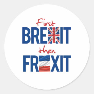 First Brexit en Frexit - - Ronde Sticker