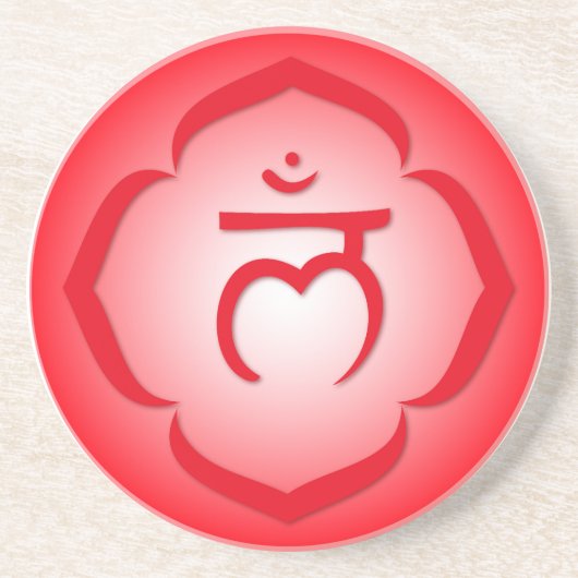 First Chakra - Muladhara Zandsteen Onderzetter (Voorkant)