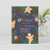 First Christmas 1st Birthday Boy-Holiday Celebrate Kaart (Staand voorkant)