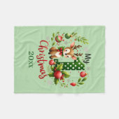 First Christmas add year baby Fleece Blanket Deken (Voorkant (Horizontaal))