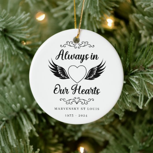 First Christmas always in our heart memorial  Keramisch Ornament (Boom)