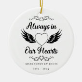 First Christmas always in our heart memorial  Keramisch Ornament (Voorkant)