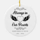 First Christmas always in our heart memorial  Keramisch Ornament (Achterkant)