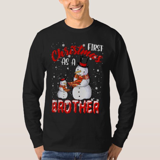 First Christmas As A Brother 2021 Pregnancy Announ T-shirt (Voorkant)