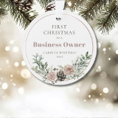 First Christmas as a Business Owner Name Year Ornament