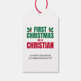 FIRST CHRISTMAS AS A CHRISTIAN New Believer Cadeaulabel
