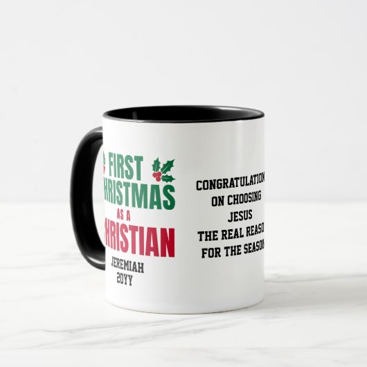 FIRST CHRISTMAS AS A CHRISTIAN New Believer Mok (Voorkant links)