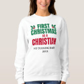 FIRST CHRISTMAS AS A CHRISTIAN New Believer Trui (Voorkant)