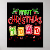 First Christmas As A Dad 2025 Coquette Bow Matchin Poster (Voorkant)