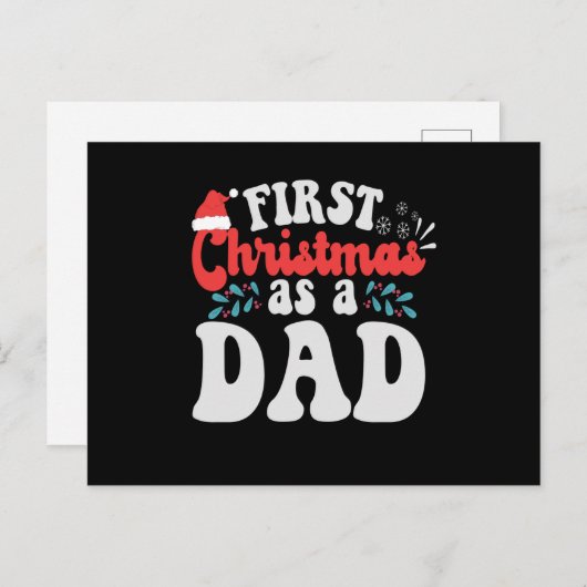 First Christmas as a Dad Fathers to be New Baby Briefkaart