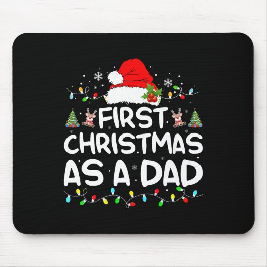 First Christmas As A Dad Funny New Dad Christmas F Muismat (Voorkant)
