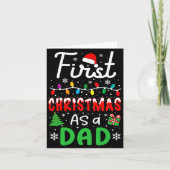 First Christmas As A Dad New Daddy 1st Christmas D Kaart (Voorkant)