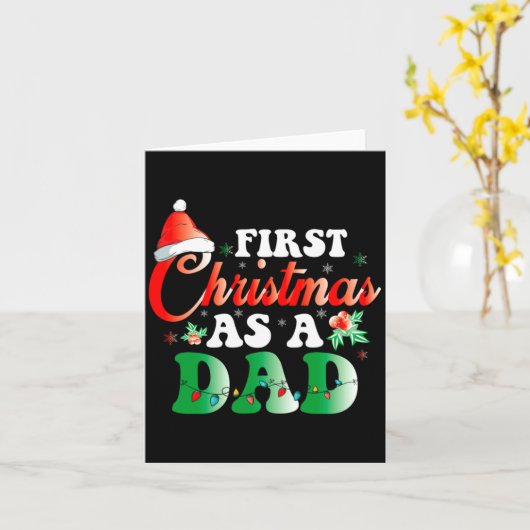 First Christmas As A Dad Xmas Lights New Dad Chris Kaart (Gele Bloem)