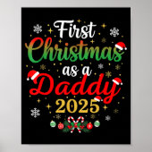 First Christmas As A Daddy 2025 New Dad Xmas Poster (Voorkant)