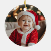 First Christmas as a Family of Three Keramisch Ornament (Achterkant)