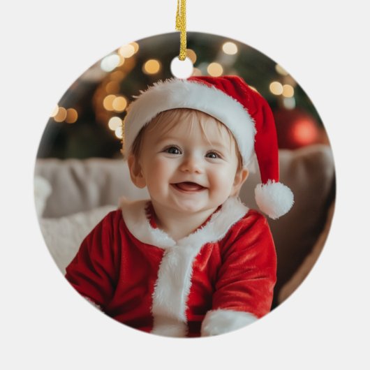 First Christmas as a Family of Three Keramisch Ornament (Achterkant)