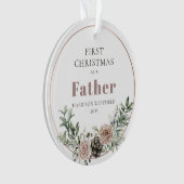 First Christmas as a Father Name Year Ornament (voorkant)