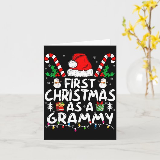 First Christmas As A Grammy New Grammy  Kaart (Gele Bloem)