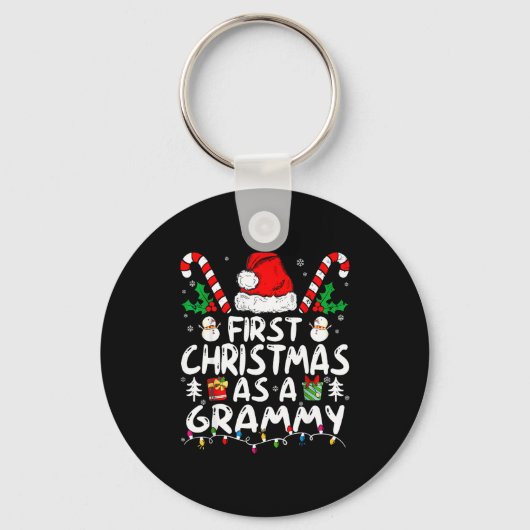 First Christmas As A Grammy New Grammy  Sleutelhanger (Voorkant)