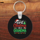 First Christmas As A Grandma Matching New Nana Gra Sleutelhanger (Voorkant)