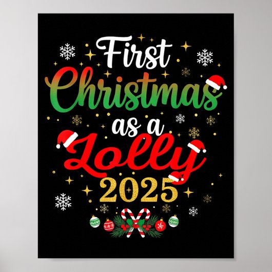 First Christmas As A Lolly 2025 New Mommy Xmas  Poster (Voorkant)