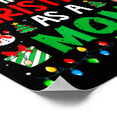 First Christmas As A Mom Family Matching New Mommy Poster (Hoek)