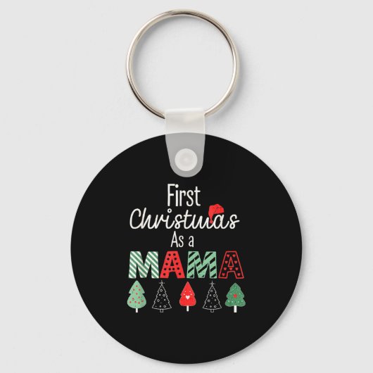 First Christmas As A Mom New Mama Family Matching  Sleutelhanger (Voorkant)