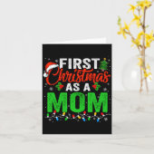 First Christmas As A Mom Xmas Lights New Dad Chris Kaart (Gele Bloem)