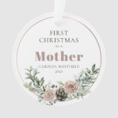First Christmas as a Mother Name Year Ornament (voorkant)
