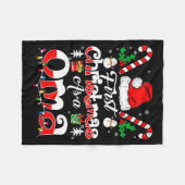 First Christmas As A Oma Family Matching  Fleece Deken (Voorkant (Horizontaal))