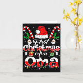 First Christmas As A Oma Family Matching Kaart (Gele Bloem)