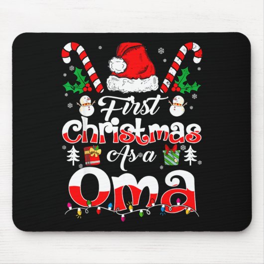 First Christmas As A Oma Family Matching Muismat (Voorkant)