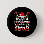 First Christmas As A Oma Family Matching  Ronde Button 5,7 Cm (Voorkant)