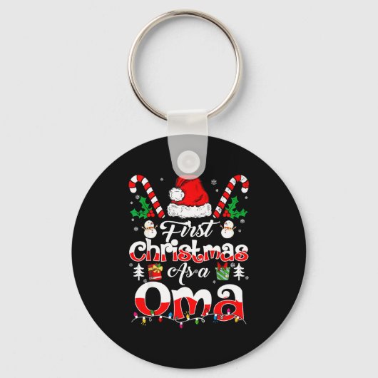 First Christmas As A Oma Family Matching Sleutelhanger (Voorkant)