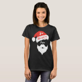 First Christmas As A Papa Santa Face T-shirt (Voorkant volledig)