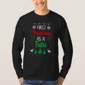 First Christmas As A Tutu Xmas First Time Grandma T-shirt (Voorkant)