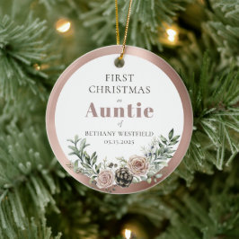 First Christmas as Auntie Photo Keepsake Keramisch Ornament