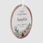 First Christmas as Auntie Photo Keepsake Ornament (voorkant)