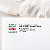 FIRST CHRISTMAS AS CHRISTIAN New Believer Address Etiket (Insitu)