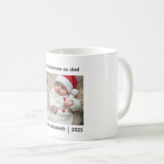 First Christmas As Dad Mug Koffiemok (Voorkant rechts)