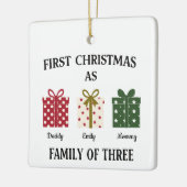 First Christmas as Family of Three Gift Keramisch Ornament (Links)